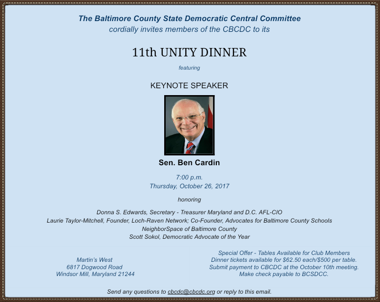Unity Dinner
      Announcement